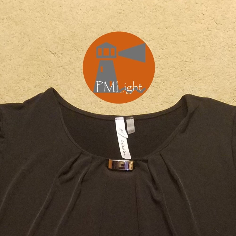 NY Collection Top Large Black with Silver Accent